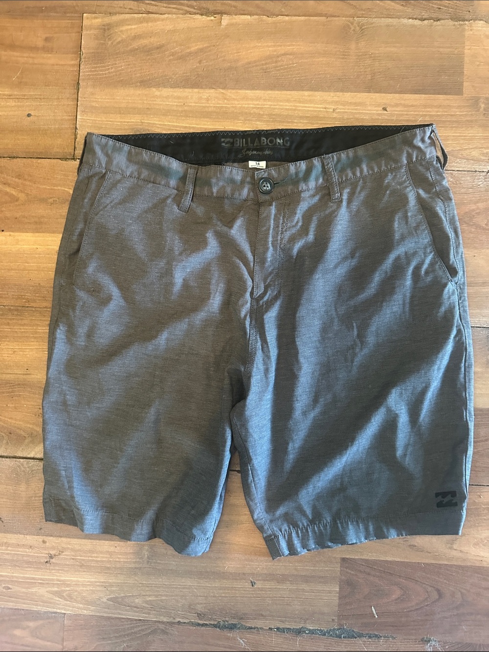 Billabong Men's Charcoal Gray Flat Front Shorts